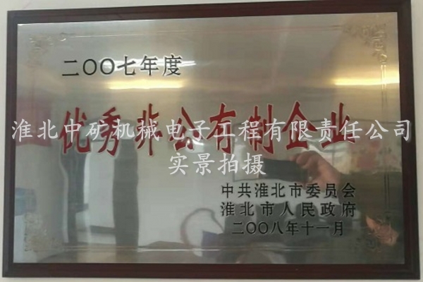 2007年度優(yōu)秀非公有制企業